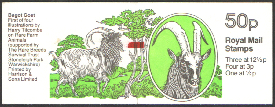 (image for) FB23B / DB9(23)A + BMB Perf E1 Bagot Goat 50p Folded Booklet.